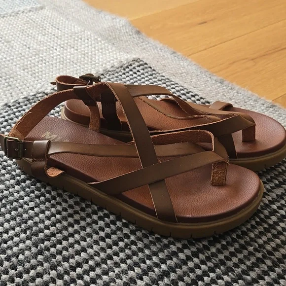 MIA Brown Strappy Casual Sandals, 7.5, Comfortable, VGUC, Brown Casual Neutral - Picture 4 of 10
